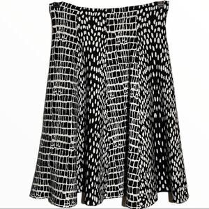 Milano Giraffe Print Knit Full Skirt Poodle Skirt 50s Black White Small 26"